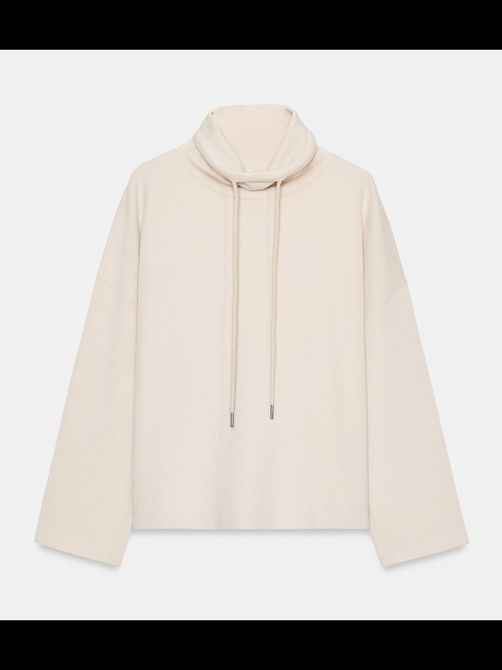 Zara- Women’s Cream Funnel Neck Pullover Sweater